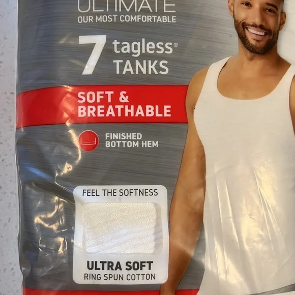 NWT - Hanes tank tops. 7 tanks, size XL are comfortable, soft and breathable - Picture 2 of 3